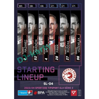 2023/24 Sportzoo ELH 2. serie #SL-04 Richard Pánik Starting Lineup