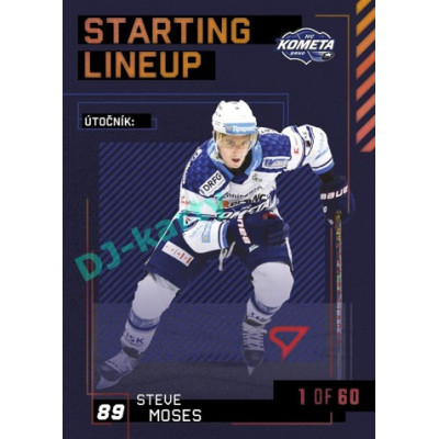 2023/24 Sportzoo ELH 2. serie #SL-41 Steve Moses Starting Lineup 2nd period 1of60