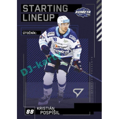 2023/24 Sportzoo ELH 2. serie #SL-42 Kristián Pospíšil Starting Lineup