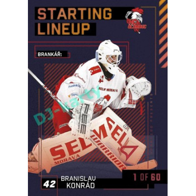 2023/24 Sportzoo ELH 2. serie #SL-43 Branislav Konrád Starting Lineup 2nd period 1of60