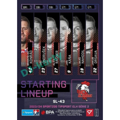 2023/24 Sportzoo ELH 2. serie #SL-43 Branislav Konrád Starting Lineup