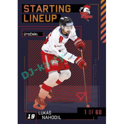 2023/24 Sportzoo ELH 2. serie #SL-47 Lukáš Nahodil Starting Lineup 2nd period 1of60