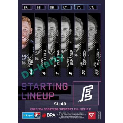 2023/24 Sportzoo ELH 2. serie #SL-49 Dominik Frodl Starting Lineup