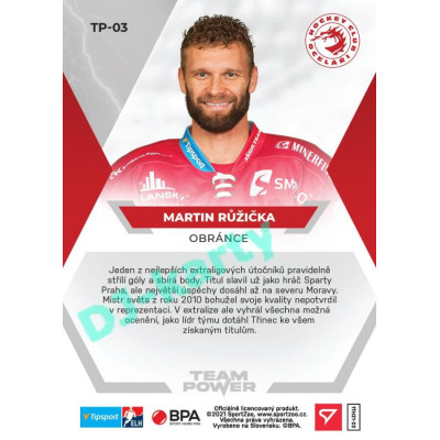2021/22 Sportzoo TIPSPORT ELH Martin Růžička #TP-03 Team Power