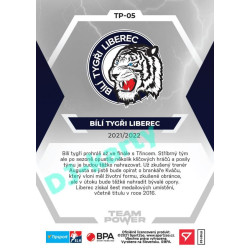 2021/22 Sportzoo TIPSPORT ELH Bílí Tygři Liberec #TP-05 Team Power