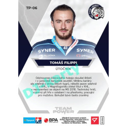 2021/22 Sportzoo TIPSPORT ELH Tomáš Filippi #TP-06 Team Power
