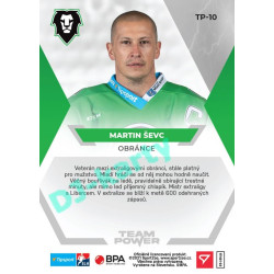 2021/22 Sportzoo TIPSPORT ELH Martin Ševc #TP-10 Team Power
