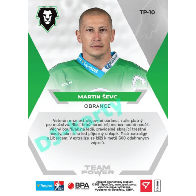 2021/22 Sportzoo TIPSPORT ELH Martin Ševc #TP-10 Team Power