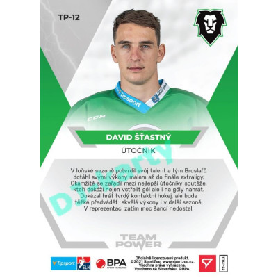 2021/22 Sportzoo TIPSPORT ELH David Šťastný #TP-12 Team Power