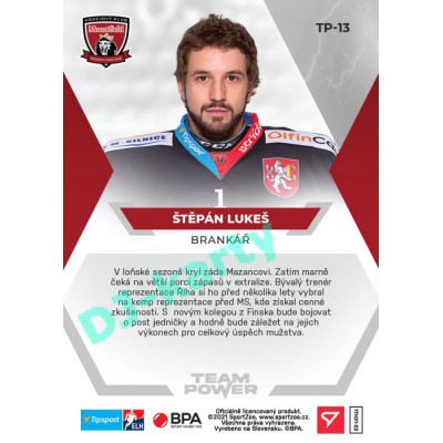 2021/22 Sportzoo TIPSPORT ELH Štěpán Lukeš #TP-13 Team Power