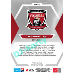 2021/22 Sportzoo TIPSPORT ELH Mountfield HK #TP-14 Team Power