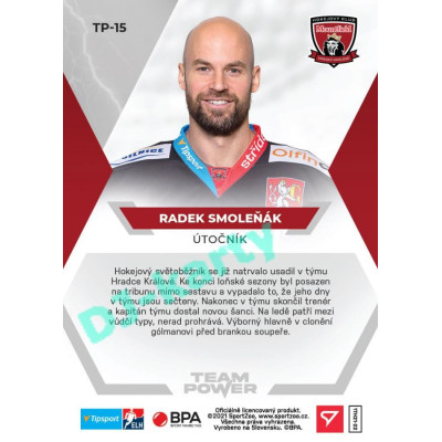 2021/22 Sportzoo TIPSPORT ELH Radek Smoleňák #TP-15 Team Power