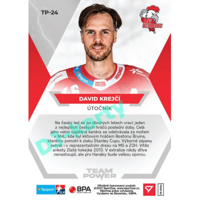 2021/22 Sportzoo TIPSPORT ELH David Krejčí #TP-24 Team Power