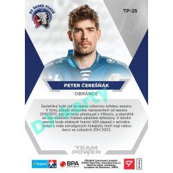 2021/22 Sportzoo TIPSPORT ELH Peter Čerešňák #TP-25 Team Power