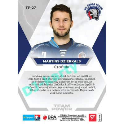 2021/22 Sportzoo TIPSPORT ELH Martins Dzierkals #TP-27 Team Power