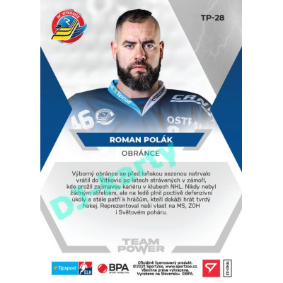 2021/22 Sportzoo TIPSPORT ELH Roman Polák #TP-28 Team Power