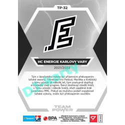 2021/22 Sportzoo TIPSPORT ELH HC Energie Karlovy Vary #TP-32 Team Power
