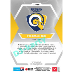 2021/22 Sportzoo TIPSPORT ELH PSG Berani Zlín #TP-38 Team Power