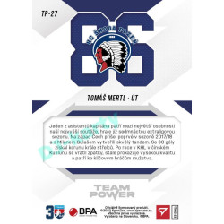 2022/23 Sportzoo ELH 1. série #TP-27 Tomáš Mertl Team Power