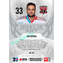 2022/23 Sportzoo ELH 2. série #GA-10 Jan Růžička Goalie ART Limited xx/70