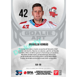 2022/23 Sportzoo ELH 2. série #GA-18 Branislav Konrád Goalie ART Limited xx/70