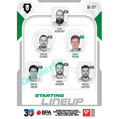 2022/23 Sportzoo ELH 2. série #SL-21 Pavel Pýcha Starting Lineup 1st Period xxx/120