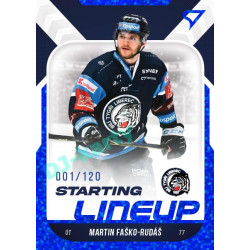 2022/23 Sportzoo ELH 2. série #SL-40 Martin Faško-Rudáš Starting Lineup 1st Period xxx/120