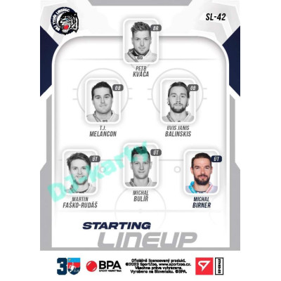 2022/23 Sportzoo ELH 2. série #SL-42 Michal Birner Starting Lineup 1st Period xxx/120