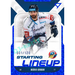 2022/23 Sportzoo ELH 2. série #SL-44 Mário Grman Starting Lineup 1st Period xxx/120