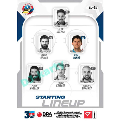 2022/23 Sportzoo ELH 2. série #SL-45 Juraj Mikuš Starting Lineup 1st Period xxx/120