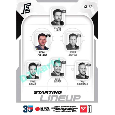2022/23 Sportzoo ELH 2. série #SL-68 Michal Plutnar Starting Lineup 1st Period xxx/120