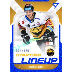 2022/23 Sportzoo ELH 2. série #SL-76 Jindřich Abdul Starting Lineup 1st Period xxx/120