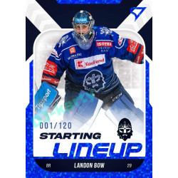 2022/23 Sportzoo ELH 2. série #SL-79 Landon Bow Starting Lineup 1st Period xxx/120
