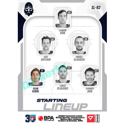 2022/23 Sportzoo ELH 2. série #SL-82 Adam Kubík Starting Lineup 1st Period xxx/120