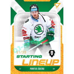 2022/23 Sportzoo ELH 2. série #SL-22 Pontus Aberg Starting Lineup 3rd Period xx/30