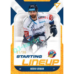 2022/23 Sportzoo ELH 2. série #SL-44 Mário Grman Starting Lineup 3rd Period xx/30