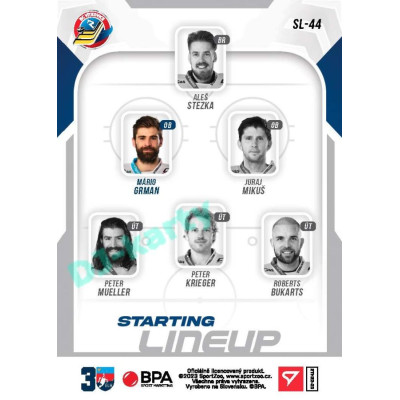 2022/23 Sportzoo ELH 2. série #SL-44 Mário Grman Starting Lineup 3rd Period xx/30