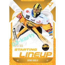 2022/23 Sportzoo ELH 2. série #SL-73 Denis Godla Starting Lineup 3rd Period xx/30