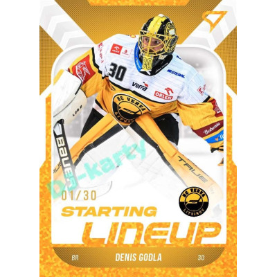 2022/23 Sportzoo ELH 2. série #SL-73 Denis Godla Starting Lineup 3rd Period xx/30