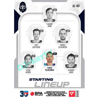 2022/23 Sportzoo ELH 2. série #SL-83 Tomáš Plekanec Starting Lineup 3rd Period xx/30