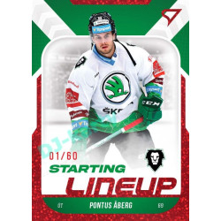 2022/23 Sportzoo ELH 2. série #SL-22 Pontus Aberg Starting Lineup 2nd Period xx/60