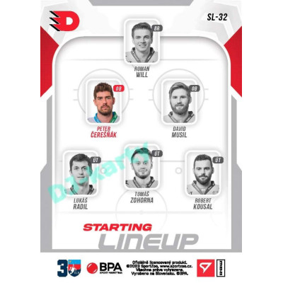 2022/23 Sportzoo ELH 2. série #SL-32 Peter Čerešňák Starting Lineup 2nd Period xx/60