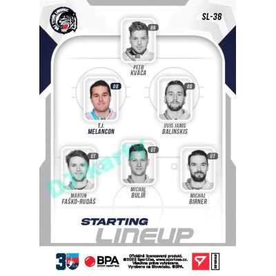 2022/23 Sportzoo ELH 2. série #SL-38 T.J. Melancon Starting Lineup 2nd Period xx/60