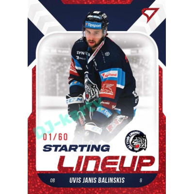 2022/23 Sportzoo ELH 2. série #SL-39 Uvis Janis Balinskis Starting Lineup 2nd Period xx/60