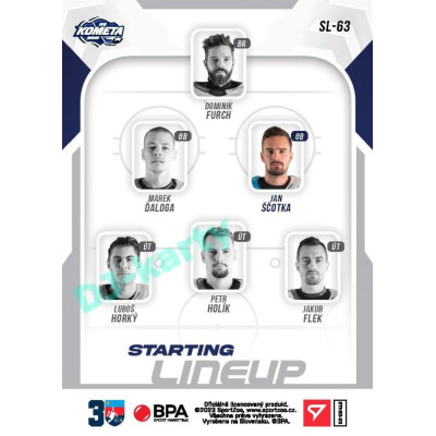 2022/23 Sportzoo ELH 2. série #SL-63 Jan Ščotka Starting Lineup 2nd Period xx/60