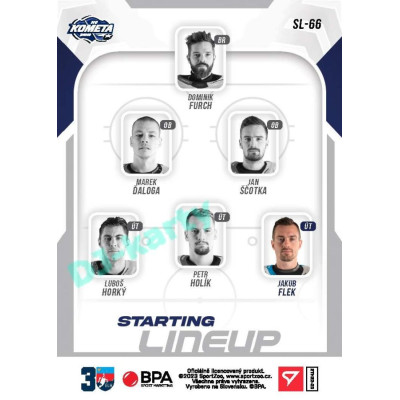 2022/23 Sportzoo ELH 2. série #SL-66 Jakub Flek Starting Lineup 2nd Period xx/60