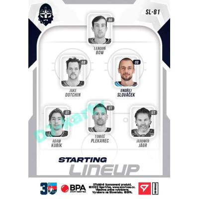 2022/23 Sportzoo ELH 2. série #SL-81 Ondřej Slováček Starting Lineup 2nd Period xx/60