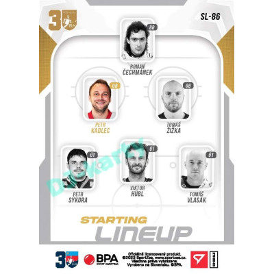 2022/23 Sportzoo ELH 2. série #SL-86 Petr Kadlec Starting Lineup 2nd Period xx/60