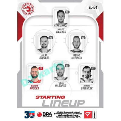 2022/23 Sportzoo ELH 2. série #SL-04 Martin Růžička Starting Lineup