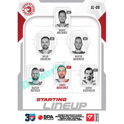 2022/23 Sportzoo ELH 2. série #SL-05 Tomáš Marcinko Starting Lineup